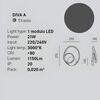 Immagine aggiuntiva di Applique LED titanio geometria ghirigoro luce fluida segno continuo  44581