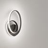 Applique LED titanio geometria ghirigoro luce fluida segno continuo  44581