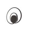 Applique nera design forme rotonde nodo gentile luce calda, bianca, fredda  42535