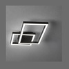 Applique plafoniera nera piccola luce diretta led due riquadri CCT 8058 N CTD PERENZ