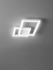 Plafoniera applique bianca desgn due riquadri sovrapposti led 29x42 CCT 8058 B CTD PERENZ
