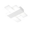 Particolare di Applique plafoniera geometrica piccola acrilico led fascia bianca  42732