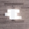 Applique plafoniera geometrica piccola acrilico led fascia bianca 1180/35-BI FLIGHT TOP LIGHT