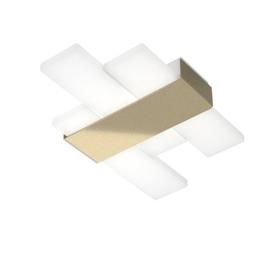 Applique led rettangoli fascia centrale finitura oro 1180/35-GO FLIGHT TOP LIGHT
