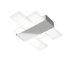 Applique led integrato parete acrilico geometria fascia silver 1180/35-SI FLIGHT TOP LIGHT