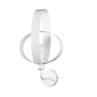 Applique moderna ellisse in metallo bianco alta 43cm  41423