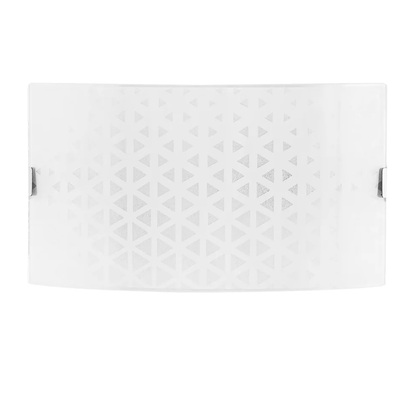Applique rettangolare bianca decoro graniglia 2 luci E27 39190 LUCI MODERNE