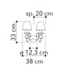 Immagine aggiuntiva di Applique doppia ghirigori paralume piattino cristallo paralume bianco  42353