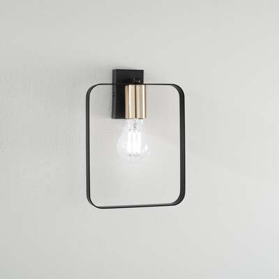 Applique moderna nera e oro cornice di luce in alto o in basso  45566