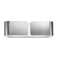Applique cromata in metallo due luci E27 CLIP AP2 SMALL CROMO IDEAL LUX