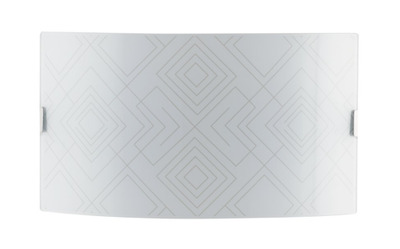 Applique bianca decoro geometrico grigio 2 luci E27 39197 LUCI MODERNE