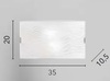 Immagine aggiuntiva di Applique fascia vetro bianco ghirigoro 35x20 2xE27  42693