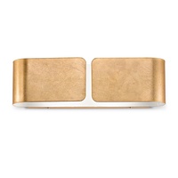 Applique da parete 2 luci foglia oro  lunga 44cm CLIP AP2 SMALL ORO IDEAL LUX