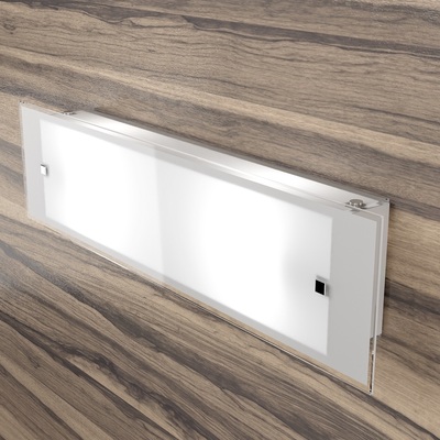Applique grande rettangolare vetro lucido lineare 58x15 2 E27 1122/AG BRICK TOP LIGHT