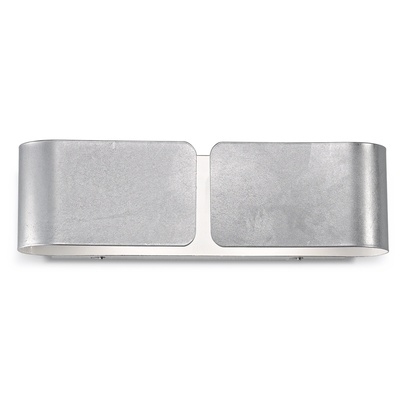 Lampada da parete in metallo argento 44cm 2 luci CLIP AP2 SMALL ARGENTO IDEAL LUX