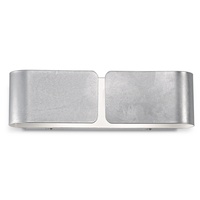 Lampada da parete in metallo argento 44cm 2 luci CLIP AP2 SMALL ARGENTO IDEAL LUX