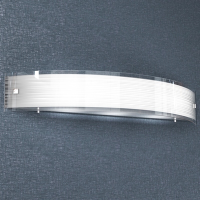 Applique lunga lineare slanciata vetro serigrafato mille righe 70xx12 1075/A70 LINEAR MAD TOP LIGHT