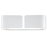 Applique lunga 44cm in metallo bianco lucido 2 luci CLIP AP2 SMALL BIANCO IDEAL LUX