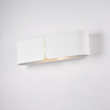 Immagine aggiuntiva di Elegante applique in metallo bianco dal design moderno rettangolare orizzonta