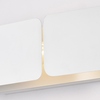 Particolare di Elegante applique in metallo bianco dal design moderno rettangolare orizzontale  4280