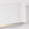 Ulteriore dettaglio di Elegante applique in metallo bianco dal design moderno rettangolare orizzonta
