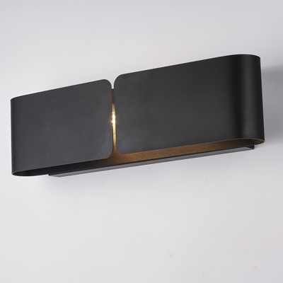 Raffinata applique moderna in linea nera metallo 2xE27  42810