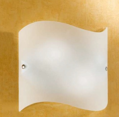 Applique vetro bianco ondulato grande 2 luci E27 30,5x28cm  41399