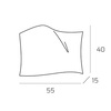 Particolare di Grande applique o plafoniera 4 luci piega morbida fazzoletto 55x40  43396