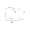 Immagine aggiuntiva di Applique vetro a fazzoletto curvato bianca 36x26  43394