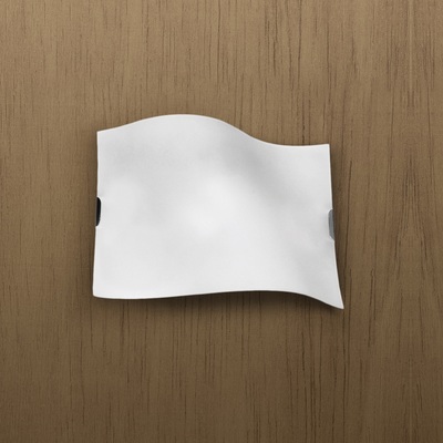 Applique vetro a fazzoletto curvato bianca 36x26 1044/35 WING TOP LIGHT