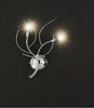 Applique a 2 luci con rami cromati  41741