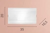 Particolare di Applique moderna texture riga su riga vetro bianco 2 luci E27 35x20cm  42685