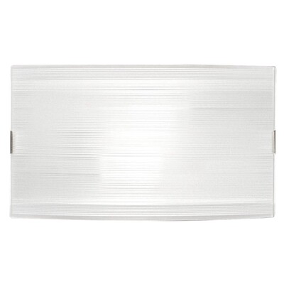 Applique moderna texture riga su riga vetro bianco 2 luci E27 35x20cm  42685