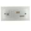 Immagine aggiuntiva di Applique vetro bianco lucido riquadri tortora 30x15 1xE27  42701