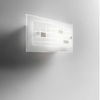 Applique vetro bianco lucido riquadri tortora 30x15 1xE27  42701