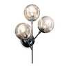 Particolare di Applique 3 sfere ambra E27 KEPLER AP3 IDEAL LUX