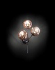 Ulteriore dettaglio di Applique 3 sfere ambra E27 KEPLER AP3 IDEAL LUX