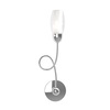 Particolare di Applique stretta e alta 1 luce cromata decoro ricciolo  42005
