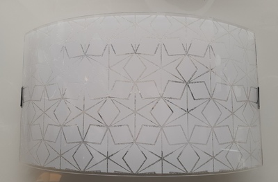 Applique moderna 2 luci rettagolare decoro esagoni 39182 LUCI MODERNE