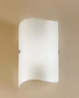 Applique moderna vetro bianco onda 24x25  41400