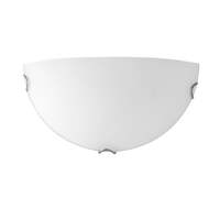 Applique mezzaluna bianca in vetro con dettaglio bordo satinato 42283 LUCI MODERNE