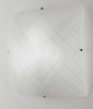 Plafoniera o applique quadrata decoro grigio 2 luci 30x30cm 39198 LUCI MODERNE