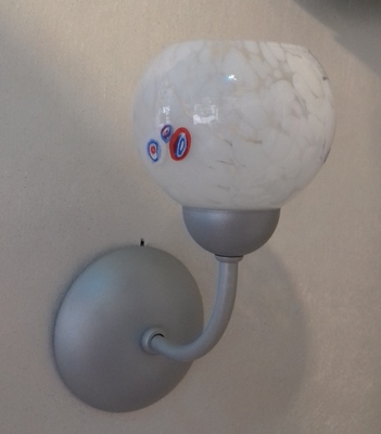 Applique con Murrine braccetto silver 1 luce 38155 LUCI E COLORI