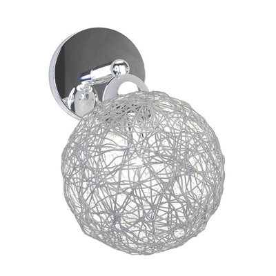 Piccola lampada a muro faretto orientabile a pallina gomitolo metallo 12cm 1098/F1-GO TOP LIGHT
