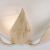 Immagine aggiuntiva di Applique a vaschetta vetro bianco decoro foglie avorio  42459