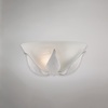Immagine aggiuntiva di Applique vaschetta classica vetro alabastro bianco foglie bianche  42460