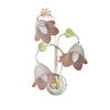 Applique 3 luci mazzolino di fiorellini rosa e foglie verdi 41218 LUCI MODERNE