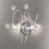 Lampada da parete 2 luci cromata fiori colorati o cristallo 02555/AP2-CF TESSA DUE P