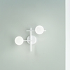 Applique moderna incrocio di bacchette e sfere bianche ATLAS AP2 BIANCO IDEAL LUX