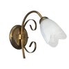 Applique classica braccetto in bronzo sfumato e vetro tulipano 43645 ODINO LUCI CLASSICHE